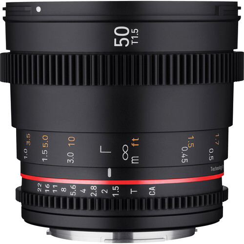  Rokinon 50mm T1.5 Full Frame Cine DSX Lens Canon EF